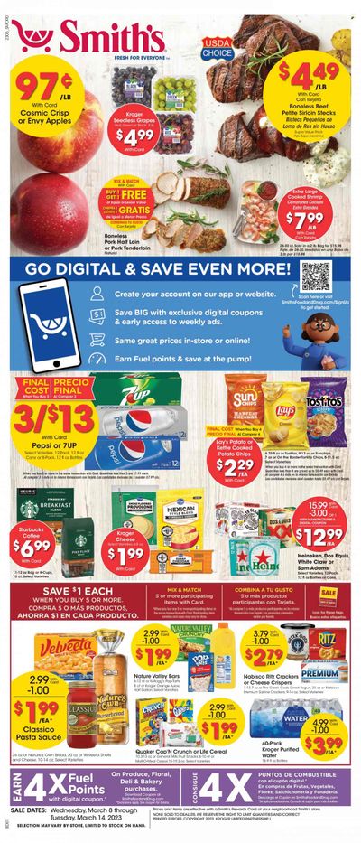 Smith's (AZ, ID, MT, NM, NV, UT, WY) Weekly Ad Flyer Specials March 8 to March 14, 2023