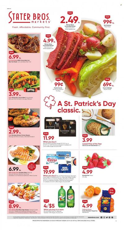 Stater Bros. (CA) Weekly Ad Flyer Specials March 8 to March 14, 2023