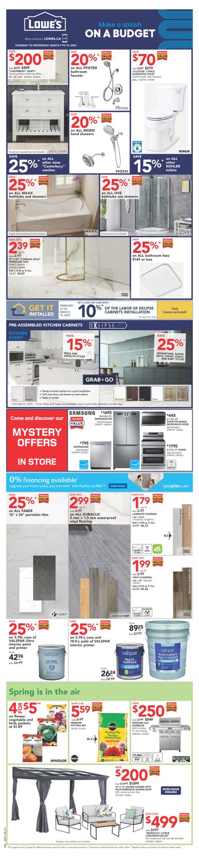 Lowe's (ON) Flyer March 9 to 15