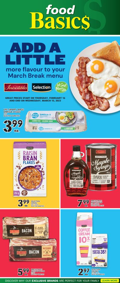 Food Basics Add A Little Flavour Flyer March 9 to 15
