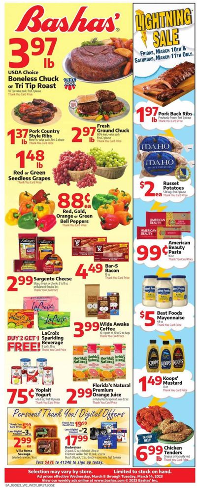 Bashas' (AZ) Weekly Ad Flyer Specials March 8 to March 14, 2023