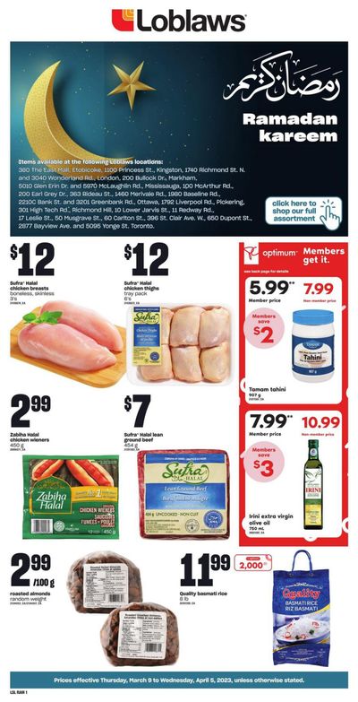 Loblaws (ON) Ramadan Flyer March 9 to April 5