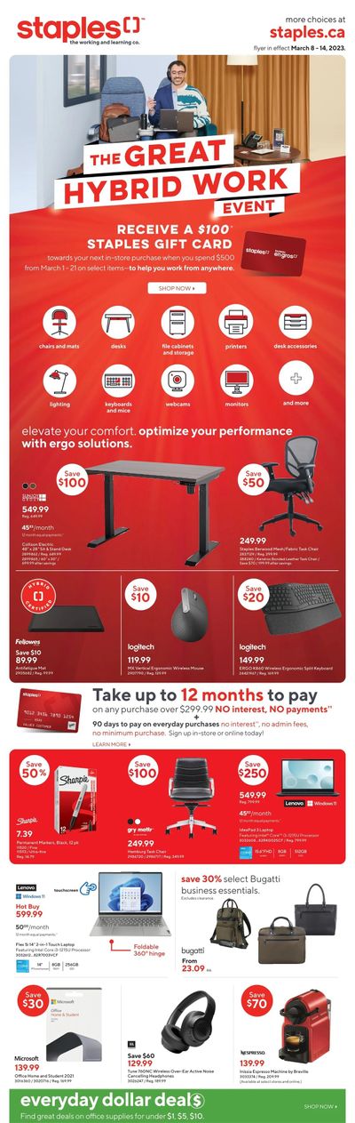 Staples Flyer March 8 to 14