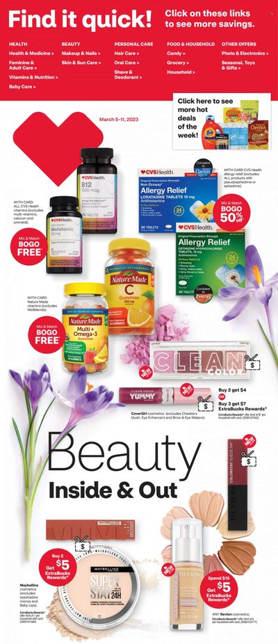 CVS Pharmacy Weekly Ad Flyer Specials March 5 to March 11, 2023