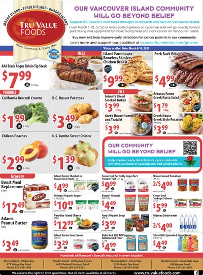 Tru Value Foods Flyer March 8 to 14