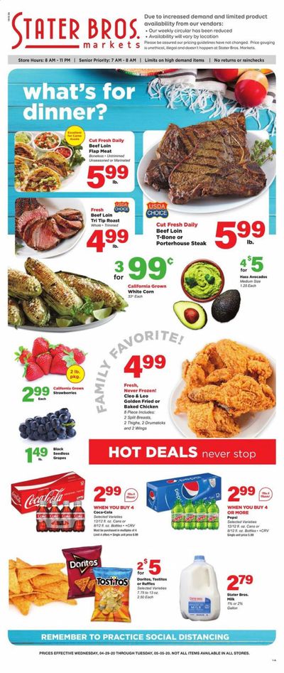 Stater Bros. Weekly Ad & Flyer April 29 to May 5