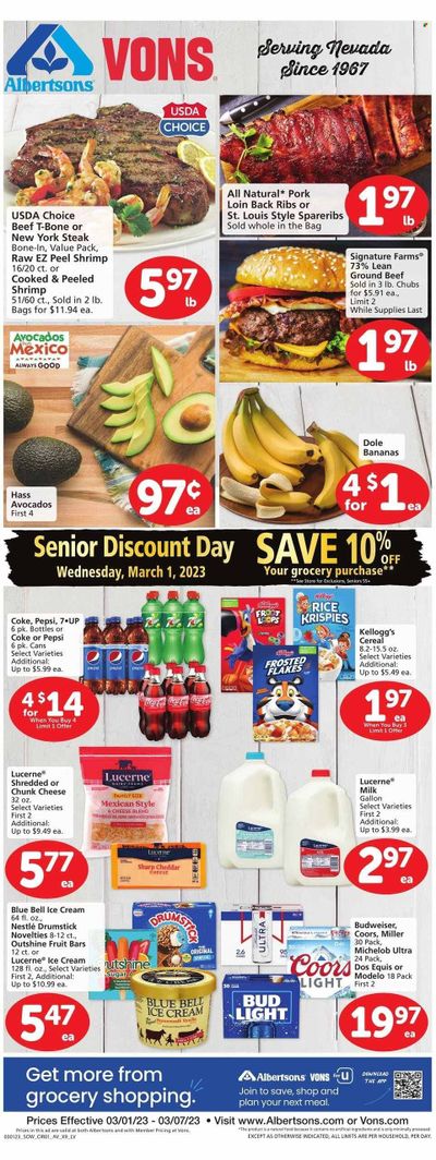 Vons (NV) Weekly Ad Flyer Specials March 1 to March 7, 2023