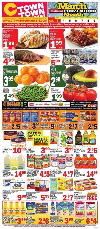 C-Town (CT, FL, MA, NJ, NY, PA) Weekly Ad Flyer Specials March 3 to March 9, 2023