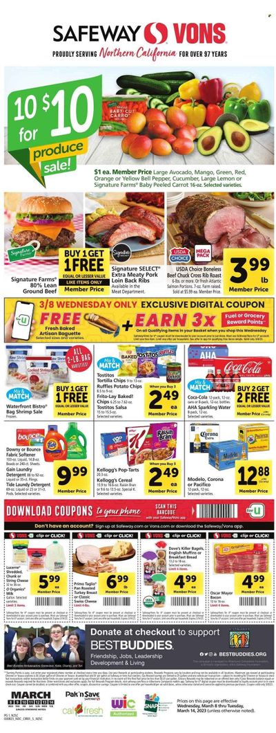 Vons (CA) Weekly Ad Flyer Specials March 8 to March 14, 2023