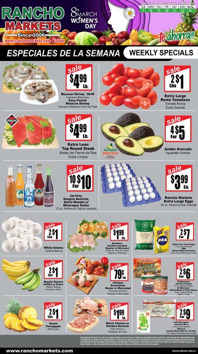 Rancho Markets (UT) Weekly Ad Flyer Specials March 7 to March 13, 2023