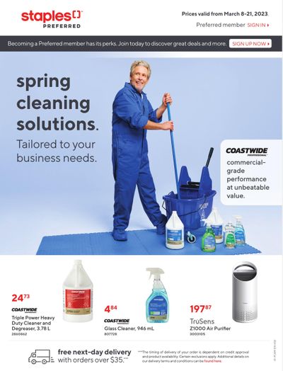 Staples Spring Cleaning Solutions Flyer March 8 to 21