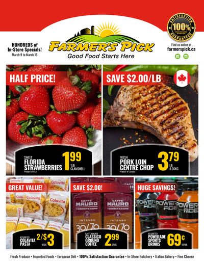 Farmer's Pick Flyer March 9 to 15