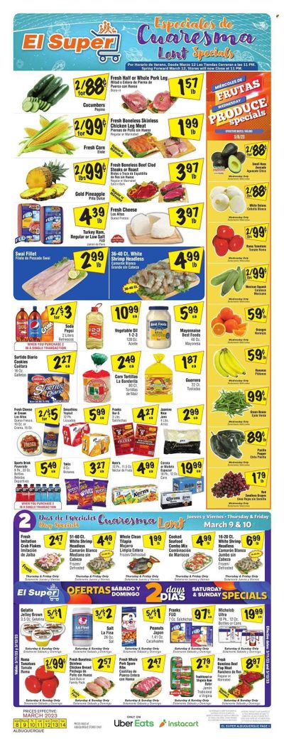 El Super (NM) Weekly Ad Flyer Specials March 8 to March 14, 2023