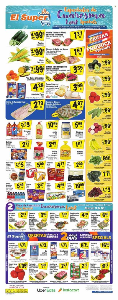El Super (NV) Weekly Ad Flyer Specials March 8 to March 14, 2023