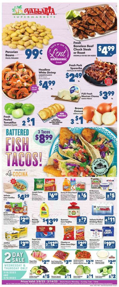 Vallarta (CA) Weekly Ad Flyer Specials March 8 to March 14, 2023