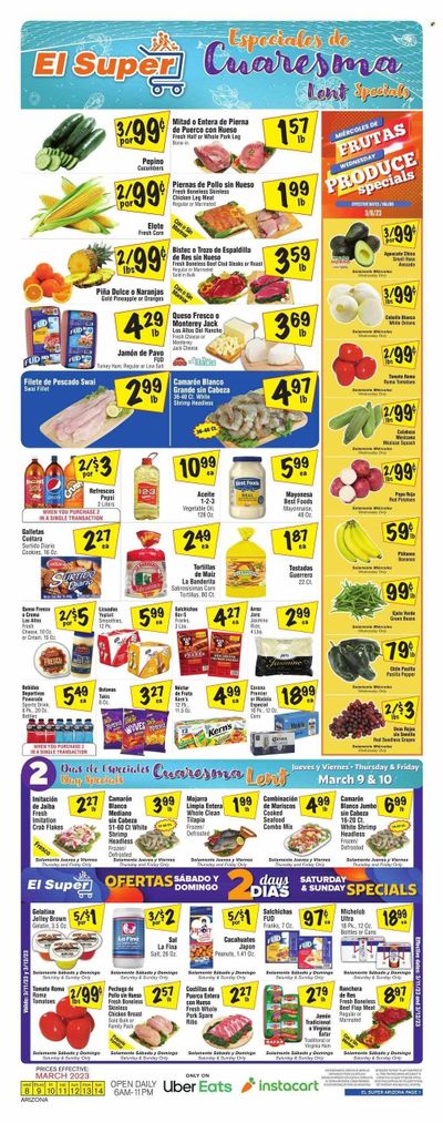 El Super (AZ) Weekly Ad Flyer Specials March 8 to March 14, 2023