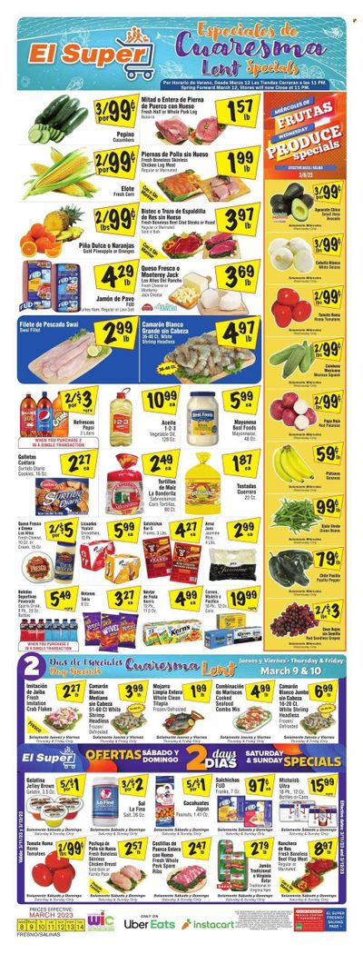 El Super (CA) Weekly Ad Flyer Specials March 8 to March 14, 2023