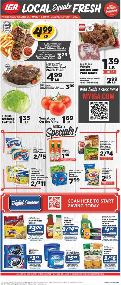 IGA (KY) Weekly Ad Flyer Specials March 8 to March 14, 2023