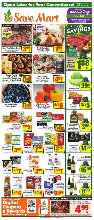 Save Mart (CA, NV) Weekly Ad Flyer Specials March 8 to March 14, 2023