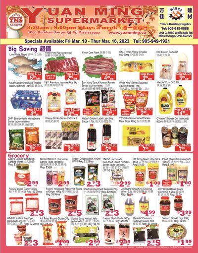 Yuan Ming Supermarket Flyer March 10 to 16