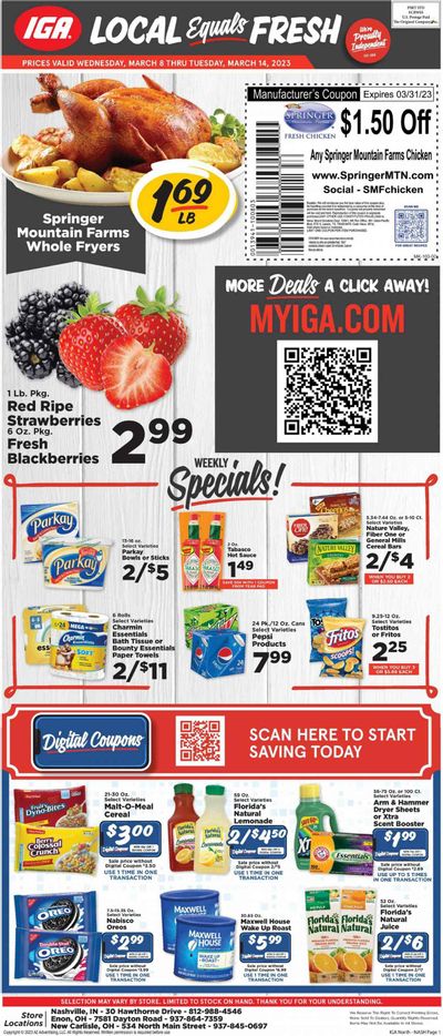 IGA (IN) Weekly Ad Flyer Specials March 8 to March 14, 2023