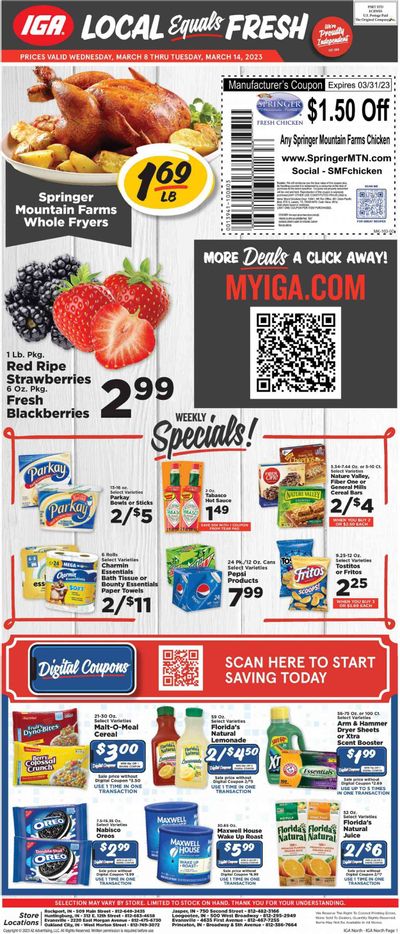 IGA (IN) Weekly Ad Flyer Specials March 8 to March 14, 2023