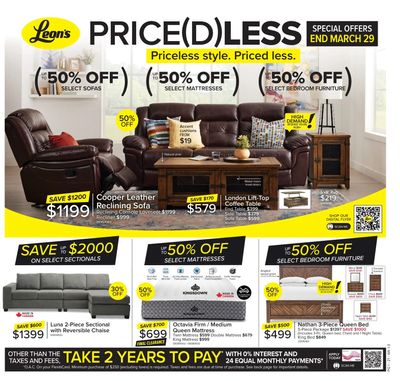 Leon's Priced Less Flyer March 9 to 29