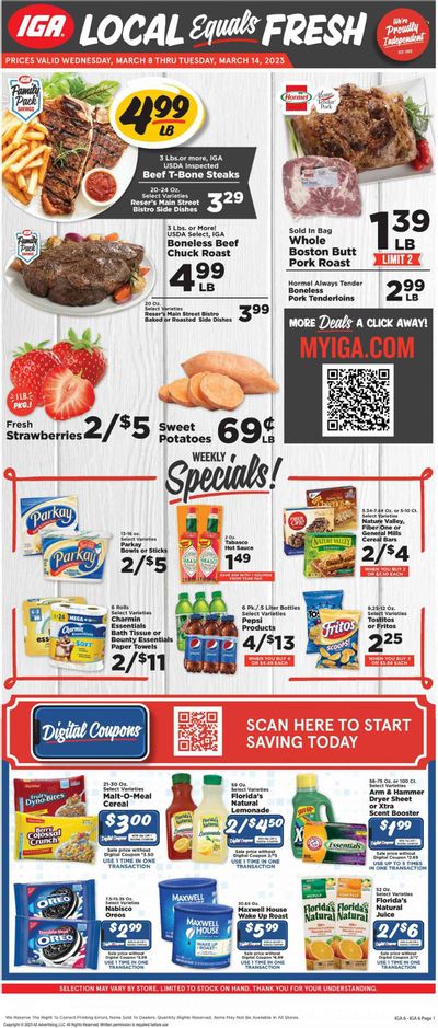 IGA (TN) Weekly Ad Flyer Specials March 8 to March 14, 2023
