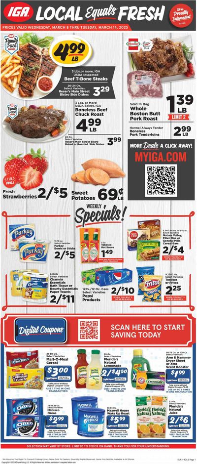 IGA (KY) Weekly Ad Flyer Specials March 8 to March 14, 2023