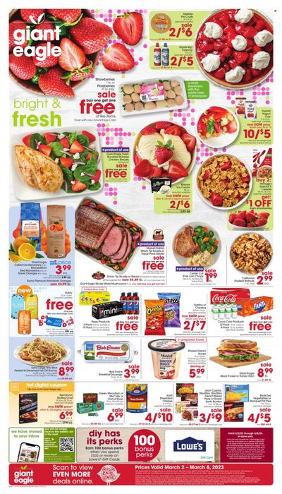 Giant Eagle (OH, PA) Weekly Ad Flyer Specials March 2 to March 8, 2023