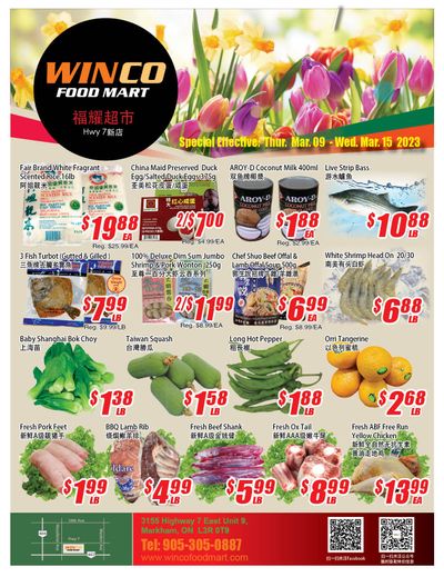 WinCo Food Mart (HWY 7) Flyer March 9 to 15