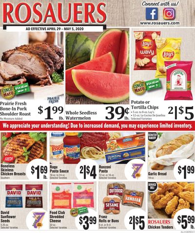 Rosauers Weekly Ad & Flyer April 29 to May 5