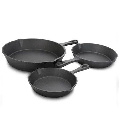 General Store Cast Iron Fry Pan Set, 3-pc On Sale for $19.99 at Canadian Tire Canada