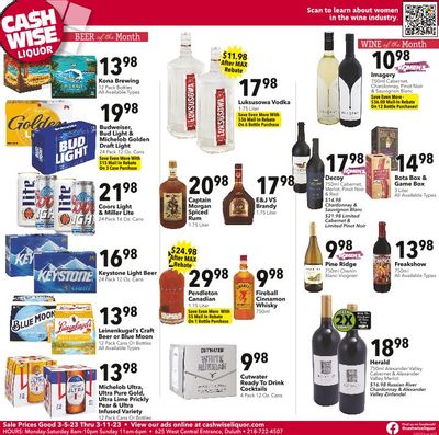 Cash Wise Liquor Only (MN) Weekly Ad Flyer Specials March 5 to March 11, 2023