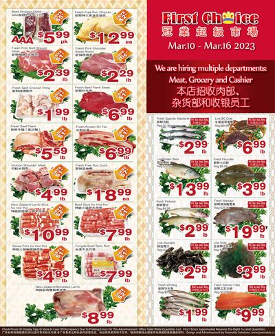 First Choice Supermarket Flyer March 10 to 16