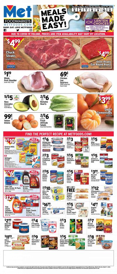 Met Foodmarkets Weekly Ad Flyer Specials March 5 to March 11, 2023