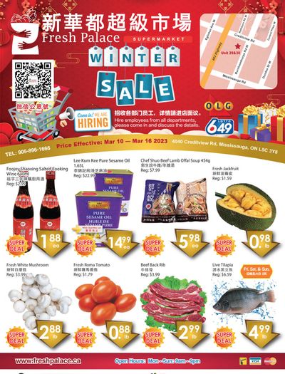 Fresh Palace Supermarket Flyer March 10 to 16
