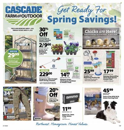 Cascade Farm And Outdoor (OR, WA) Weekly Ad Flyer Specials March 1 to March 14, 2023
