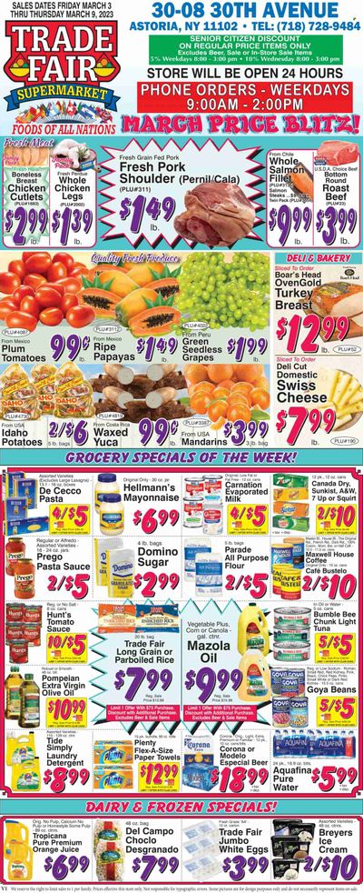 Trade Fair Supermarket (NY) Weekly Ad Flyer Specials March 3 to March 9, 2023