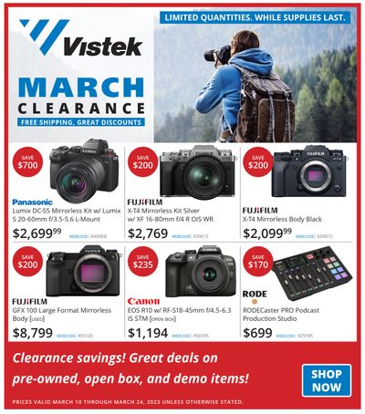Vistek Clearance Flyer March 10 to 24