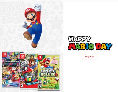 The Source Canada Mario Deals: Save Up to $50 OFF Nintendo Switch Games + Up to $500 OFF Featured Deals