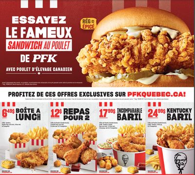 KFC Canada Coupon (Quebec) Valid until April 30) Valid until April 30