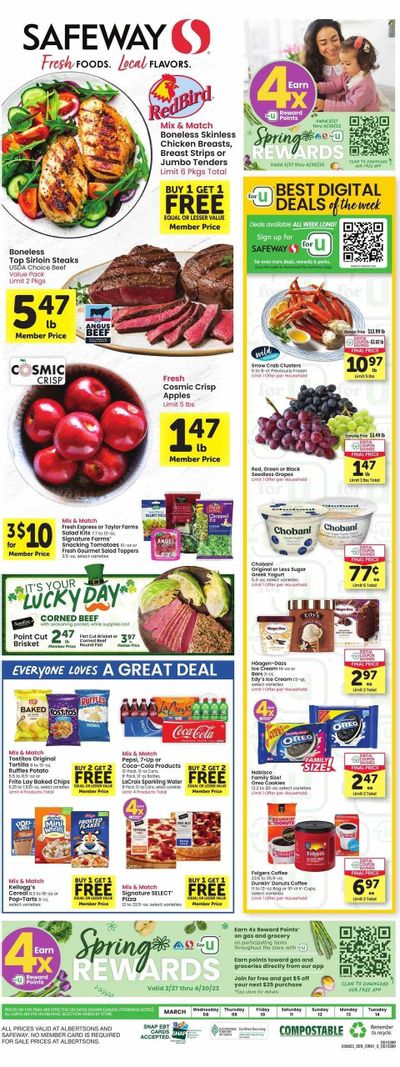 Safeway (CO) Weekly Ad Flyer Specials March 8 to March 14, 2023