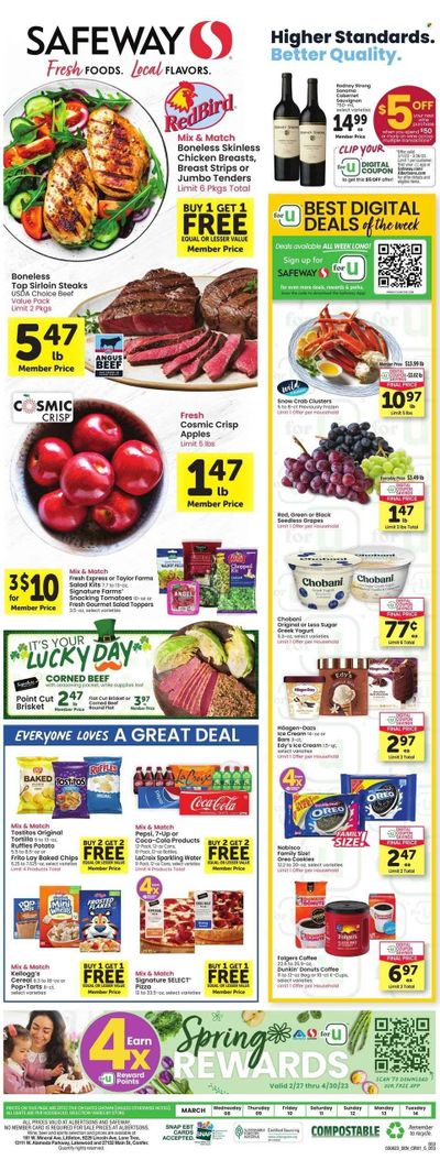 Safeway (CO) Weekly Ad Flyer Specials March 8 to March 14, 2023