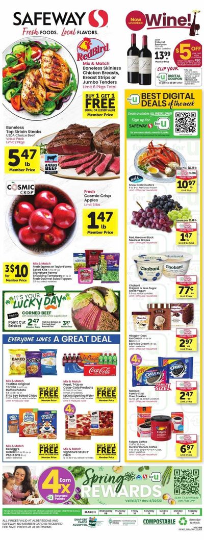 Safeway (CO) Weekly Ad Flyer Specials March 8 to March 14, 2023