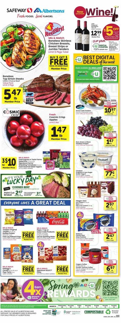 Safeway (CO) Weekly Ad Flyer Specials March 8 to March 14, 2023