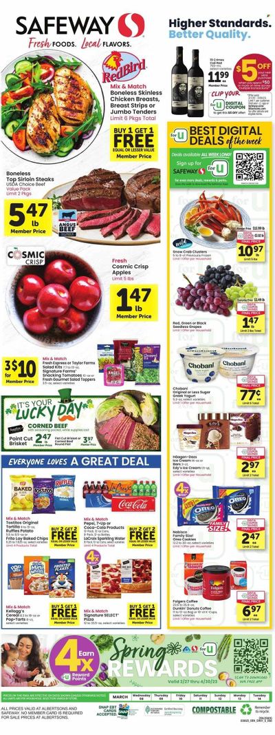 Safeway Weekly Ad Flyer Specials March 8 to March 14, 2023