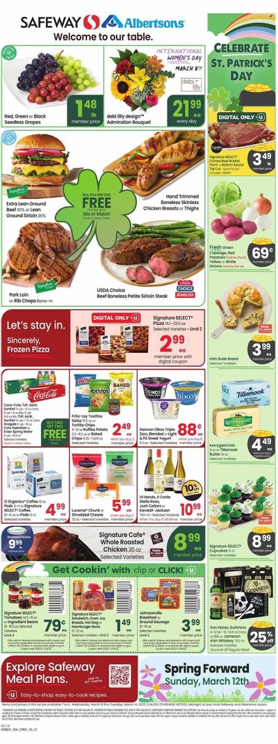 Safeway (WA) Weekly Ad Flyer Specials March 8 to March 14, 2023