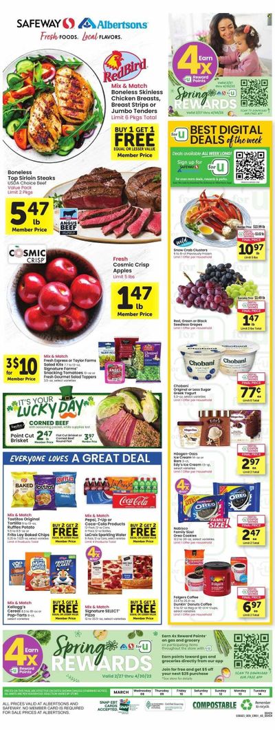 Safeway (WY) Weekly Ad Flyer Specials March 8 to March 14, 2023