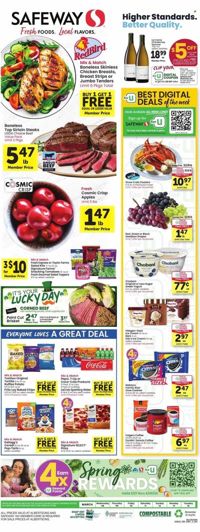 Safeway (WY) Weekly Ad Flyer Specials March 8 to March 14, 2023